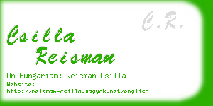 csilla reisman business card